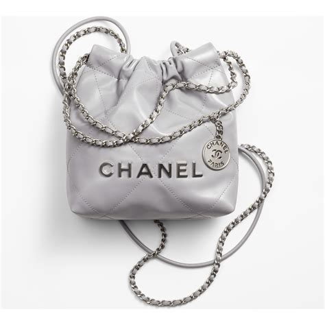 chanel 22 mini black silver|Chanel mini 22 price.